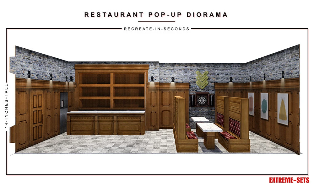 Restaurant 1/18 Scale Pop-Up Diorama Gallery Image 6