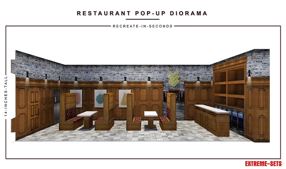 Restaurant 1/18 Scale Pop-Up Diorama Gallery Image 4