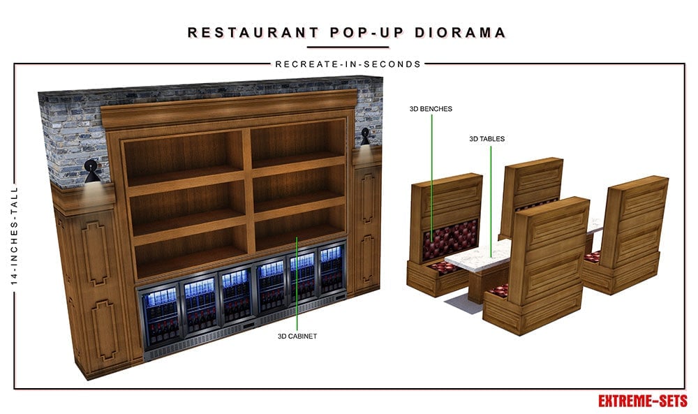 Restaurant 1/18 Scale Pop-Up Diorama Gallery Image 12