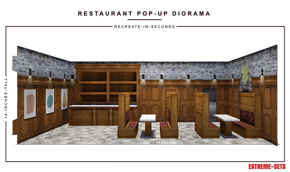 Restaurant 1/18 Scale Pop-Up Diorama Gallery Image 3