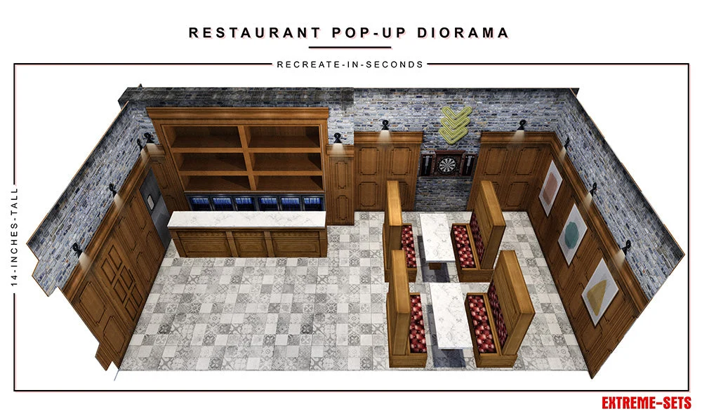 Restaurant 1/18 Scale Pop-Up Diorama Gallery Image 7