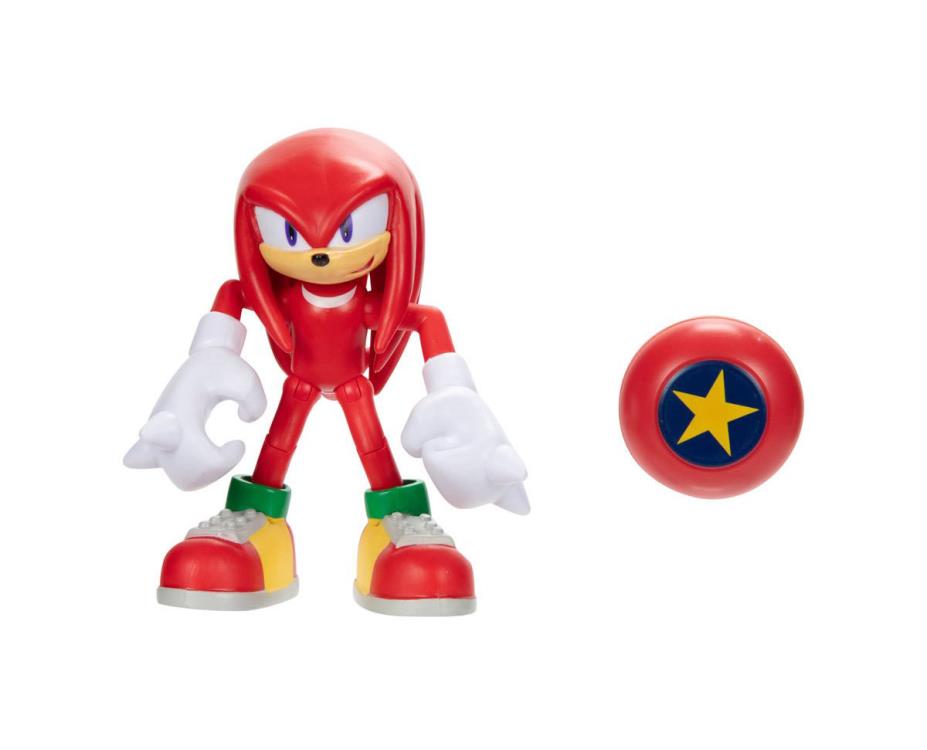 Sonic The Hedgehog Knuckles with Star Spring 4-Inch Scale Figure Gallery Image 3
