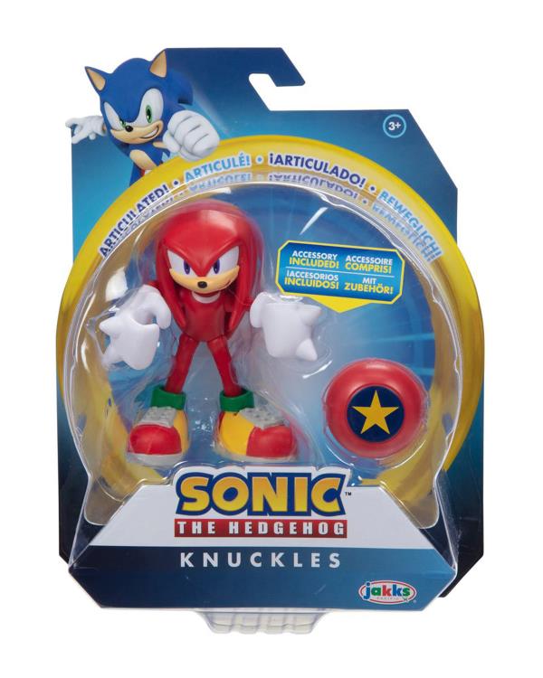 Sonic The Hedgehog Knuckles with Star Spring 4-Inch Scale Figure Gallery Image 4