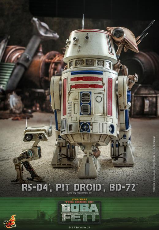 The Book of Boba Fett TMS086 R5-D4, Pit Droid, and BD-72 1/6th Scale Collectible Figure Set Gallery Image 6