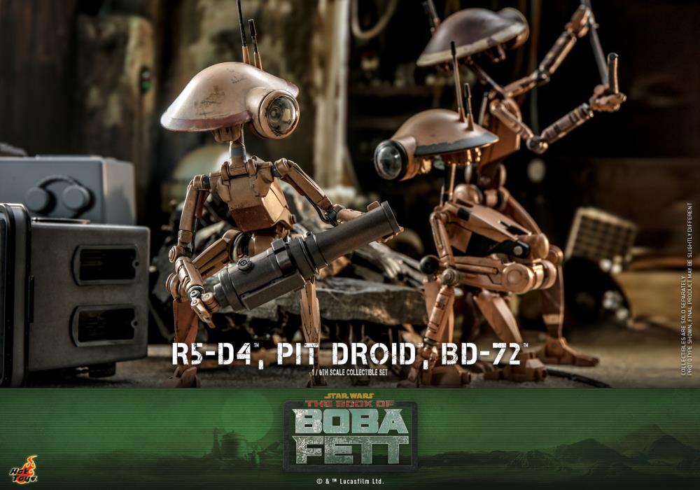 The Book of Boba Fett TMS086 R5-D4, Pit Droid, and BD-72 1/6th Scale Collectible Figure Set Gallery Image 21