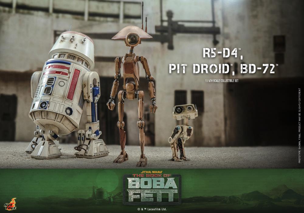 The Book of Boba Fett TMS086 R5-D4, Pit Droid, and BD-72 1/6th Scale Collectible Figure Set Gallery Image 5