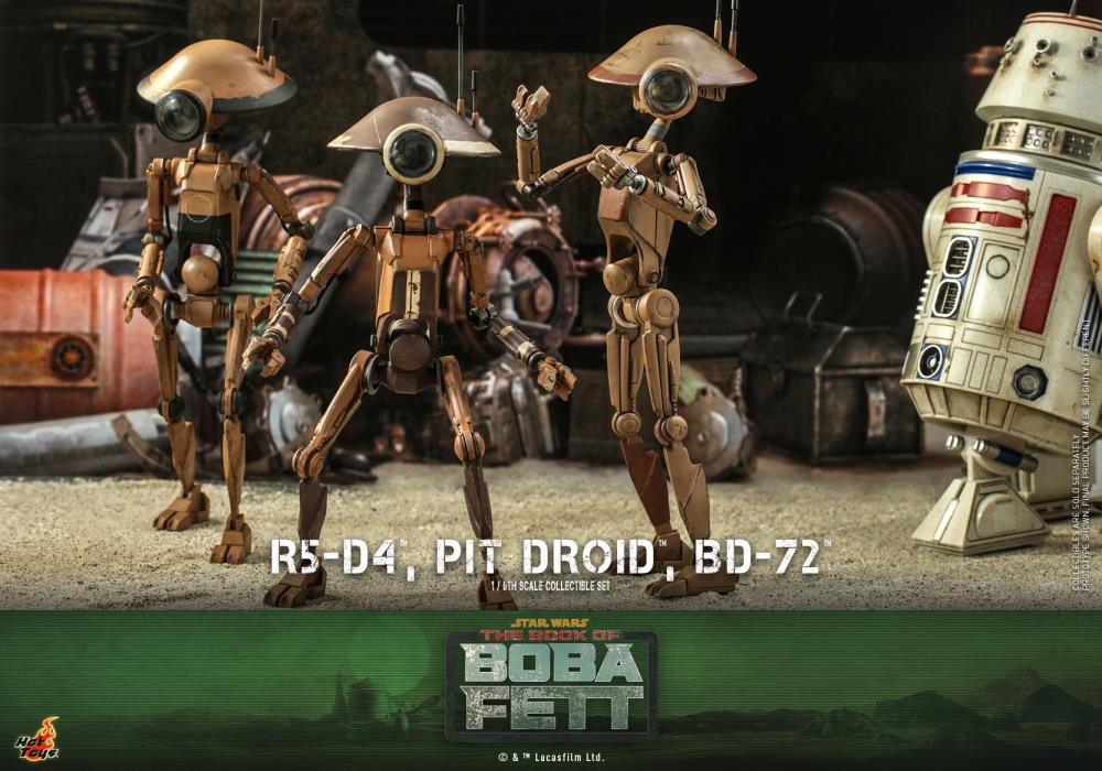 The Book of Boba Fett TMS086 R5-D4, Pit Droid, and BD-72 1/6th Scale Collectible Figure Set Gallery Image 22