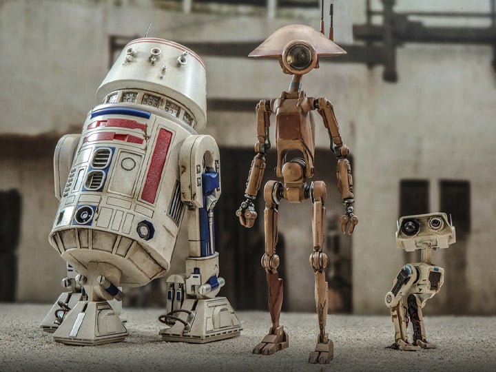The Book of Boba Fett TMS086 R5-D4, Pit Droid, and BD-72 1/6th Scale Collectible Figure Set Gallery Image 1