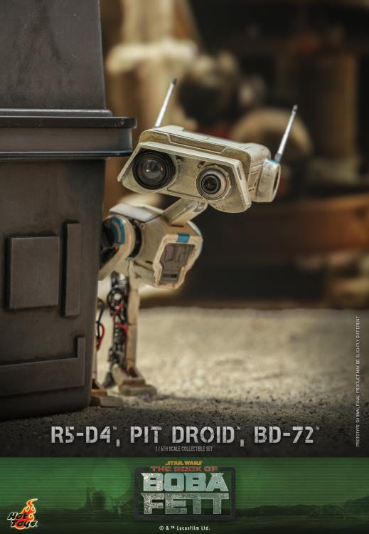 The Book of Boba Fett TMS086 R5-D4, Pit Droid, and BD-72 1/6th Scale Collectible Figure Set Gallery Image 13