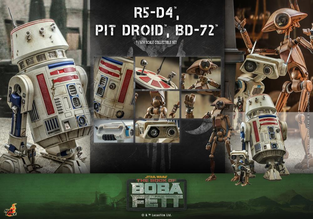 The Book of Boba Fett TMS086 R5-D4, Pit Droid, and BD-72 1/6th Scale Collectible Figure Set Gallery Image 24