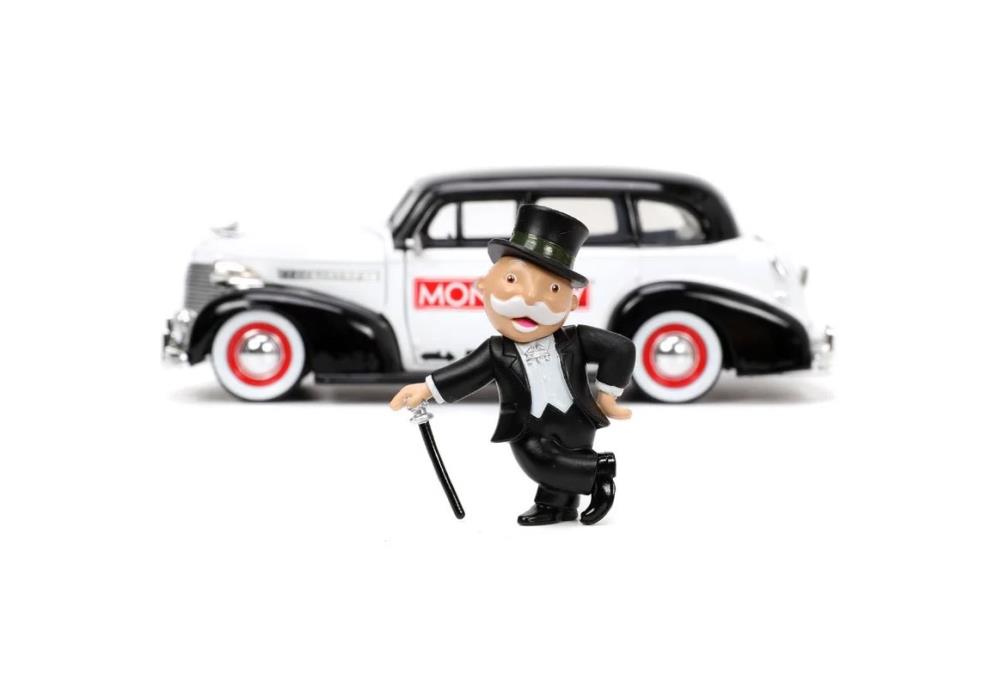 Monopoly Hollywood Rides Diecast Mr. Monopoly & 1/24 Scale 1939 Chevy Master Deluxe Gallery Image 3