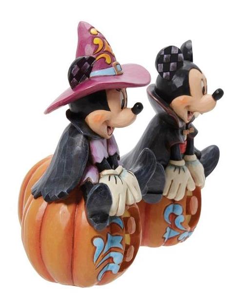 Mickey & Friends Disney Traditions Mickey & Minnie Halloween Figurine Gallery Image 3