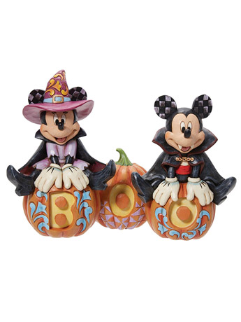 Mickey & Friends Disney Traditions Mickey & Minnie Halloween Figurine Gallery Image 2