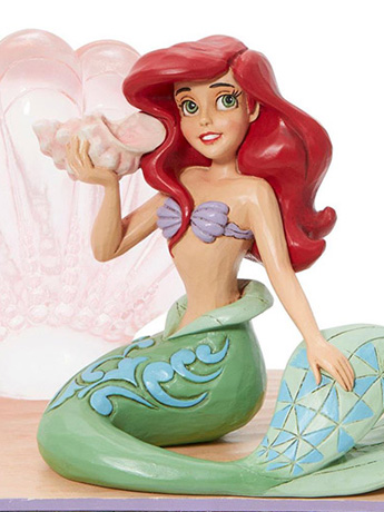 The Little Mermaid Disney Traditions Ariel Clear Resin Shell Figurine Gallery Image 2
