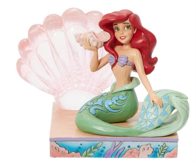 The Little Mermaid Disney Traditions Ariel Clear Resin Shell Figurine Gallery Image 3