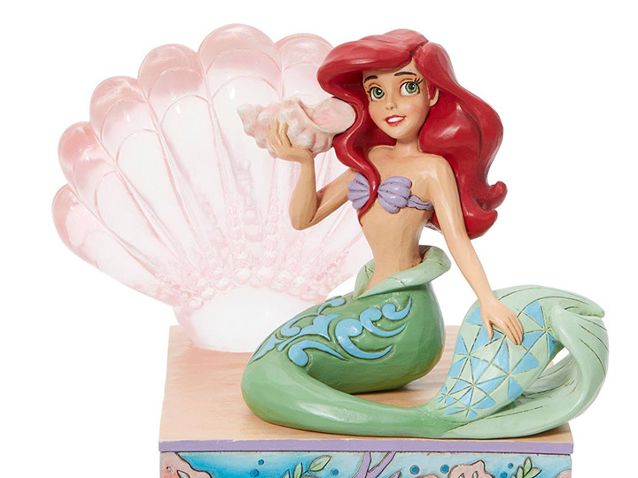 The Little Mermaid Disney Traditions Ariel Clear Resin Shell Figurine Gallery Image 1