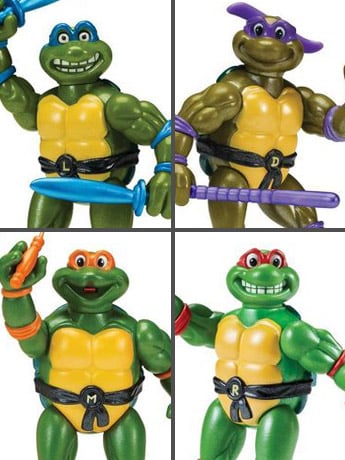 Teenage Mutant Ninja Turtles Toon Turtles Figures Exclusive Four-Pack