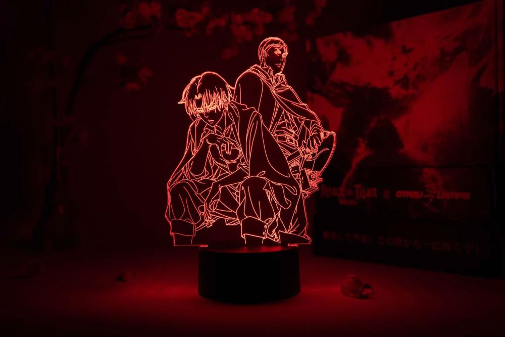 Attack on Titan Levi and Erwin Otaku Lamp Gallery Image 4