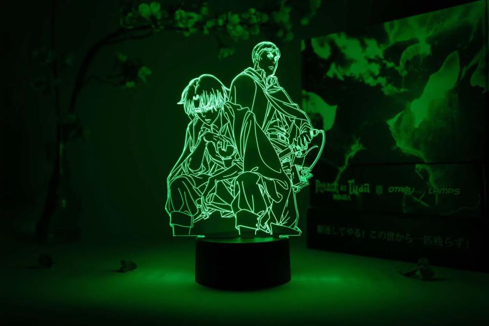 Attack on Titan Levi and Erwin Otaku Lamp Gallery Image 5