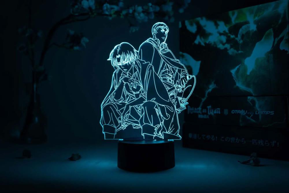 Attack on Titan Levi and Erwin Otaku Lamp Gallery Image 6