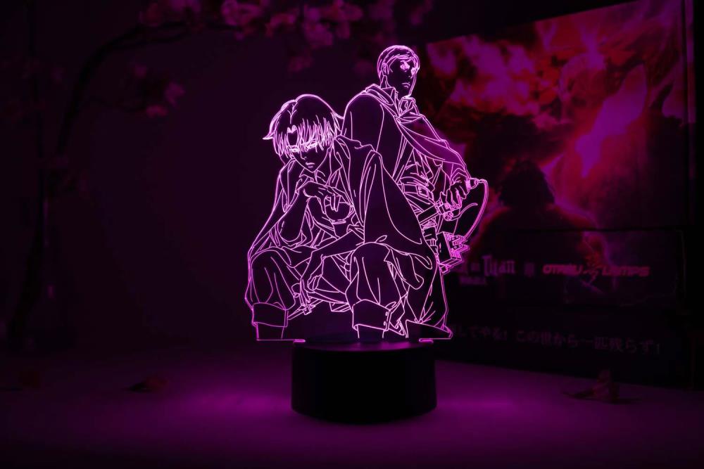 Attack on Titan Levi and Erwin Otaku Lamp Gallery Image 7