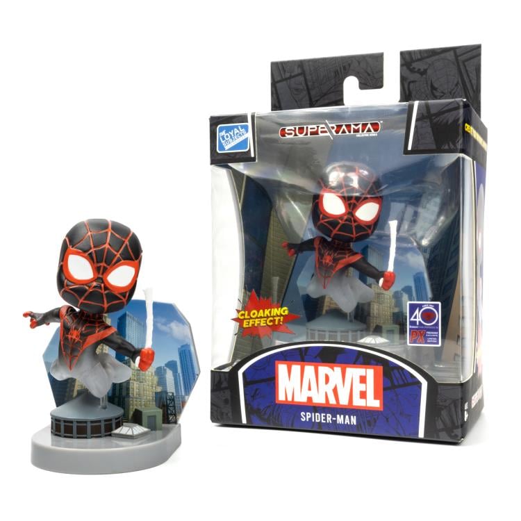 Marvel Superama Spider-Man (Miles Morales Cloaking) Collectible Diorama Gallery Image 5