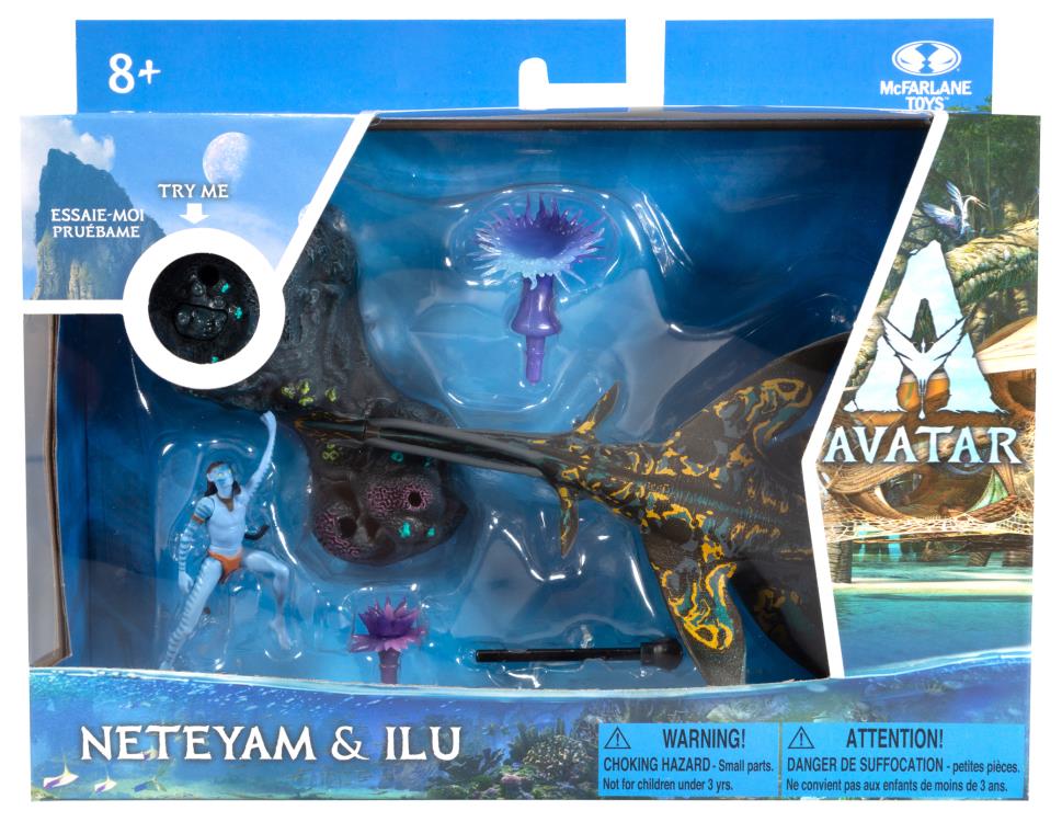 Avatar: The Way of Water World of Pandora Neteyam & Ilu Deluxe Figure Set Gallery Image 11