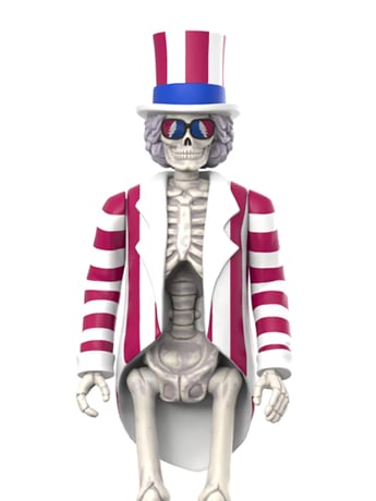 Grateful Dead ReAction Uncle Sam Skeleton Figure
