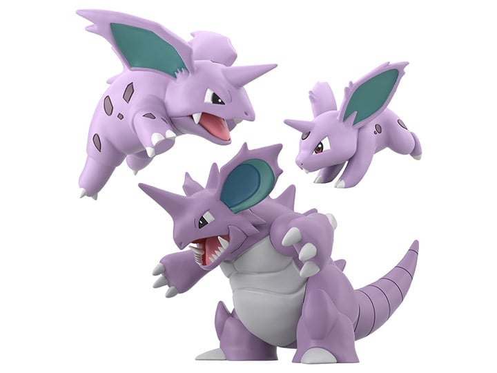 Pokemon Scale World Kanto Region Nidoran, Nidorino & Nidoking Set of 3 Figures Gallery Image 1