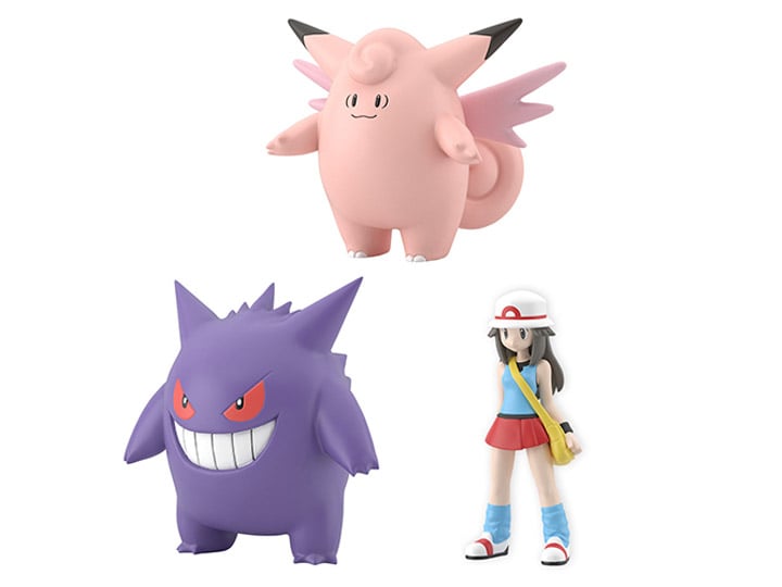 Pokemon Scale World Kanto Region Leaf, Clefable & Gengar Set of 3