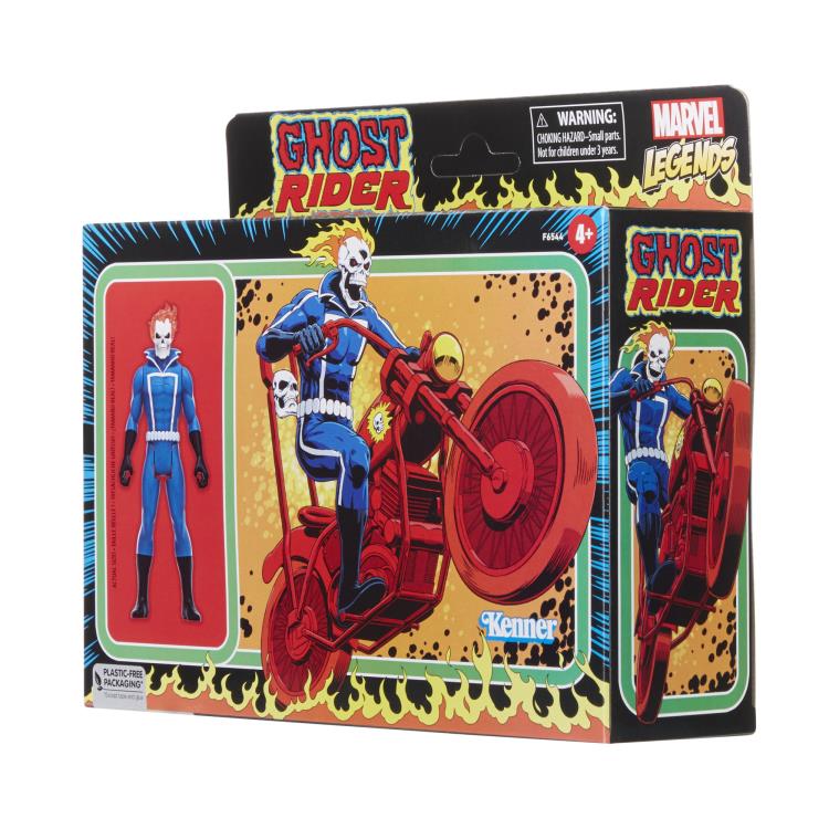 Marvel Legends Retro Collection 3.75" Ghost Rider and Hellcycle Gallery Image 8