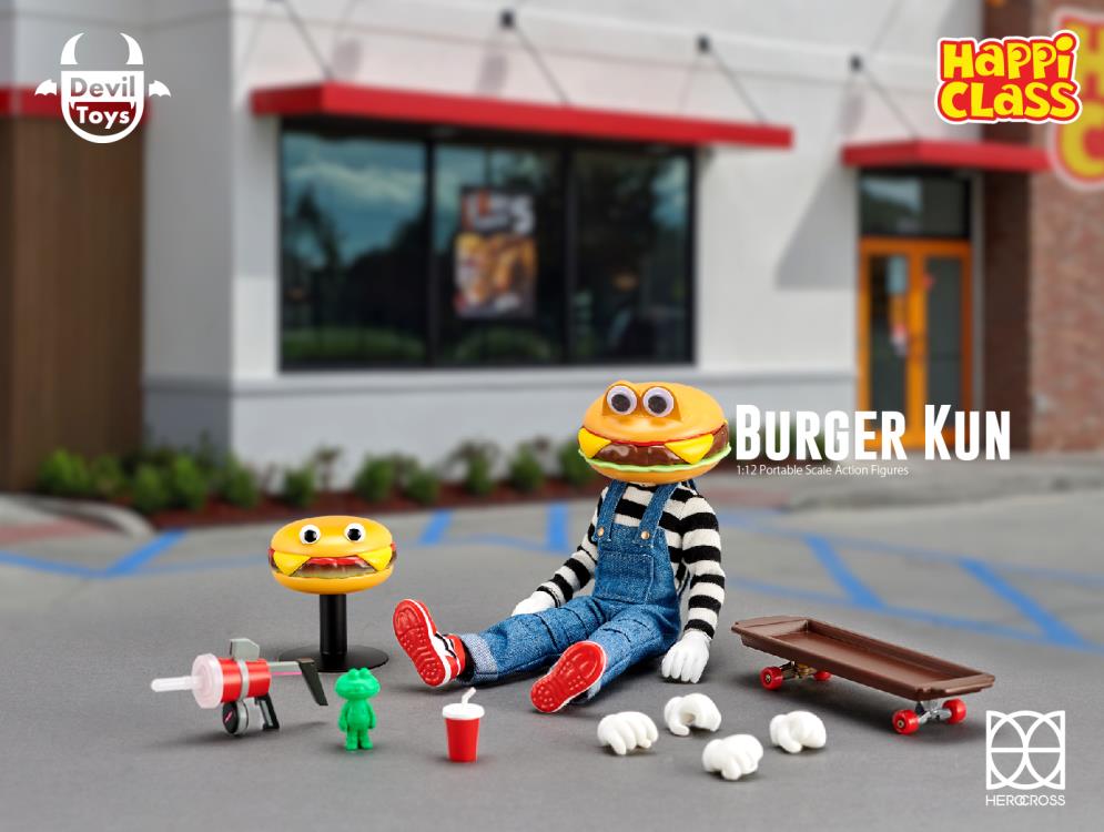 HappiClass Burger Kun & Mech Kun 1/12 Scale Set of 2 Action Figures