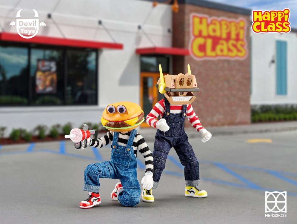HappiClass Burger Kun & Mech Kun 1/12 Scale Set of 2 Action Figures Gallery Image 4