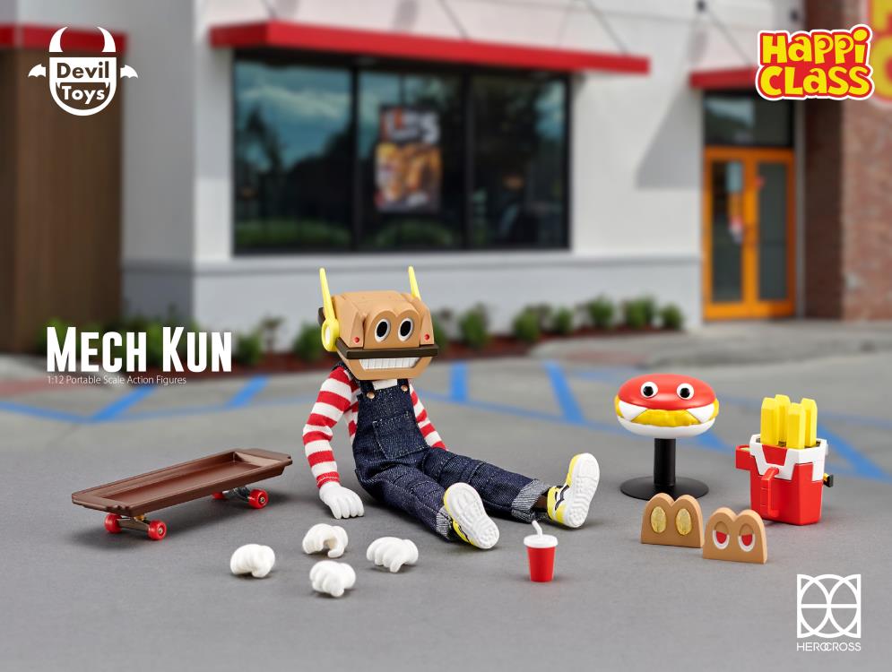 HappiClass Burger Kun & Mech Kun 1/12 Scale Set of 2 Action Figures Gallery Image 9