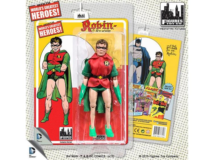 DC World's Greatest Heroes First Appearance Series 1 Robin (Green Cape Var.) 8" Retro Figure Gallery Image 1