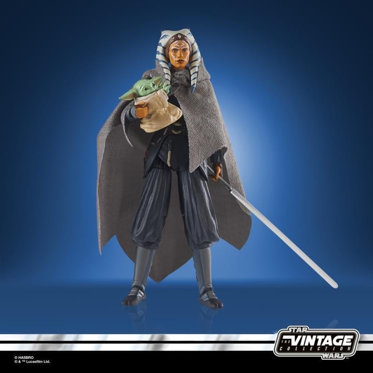 Star Wars: The Vintage Collection Ahsoka Tano & Grogu (The Mandalorian) Two-Pack Exclusive Gallery Image 7