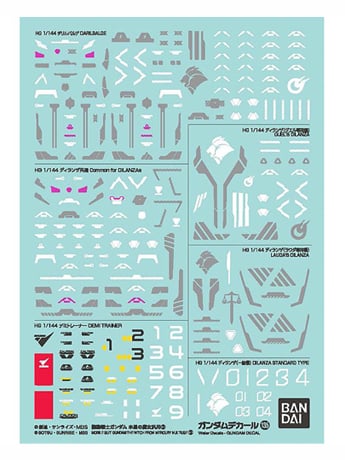 Gundam Decal No.135 Mobile Suit Gundam: The Witch From Mercury Set 3 Multiuse Decal Sheets Gallery Image 2