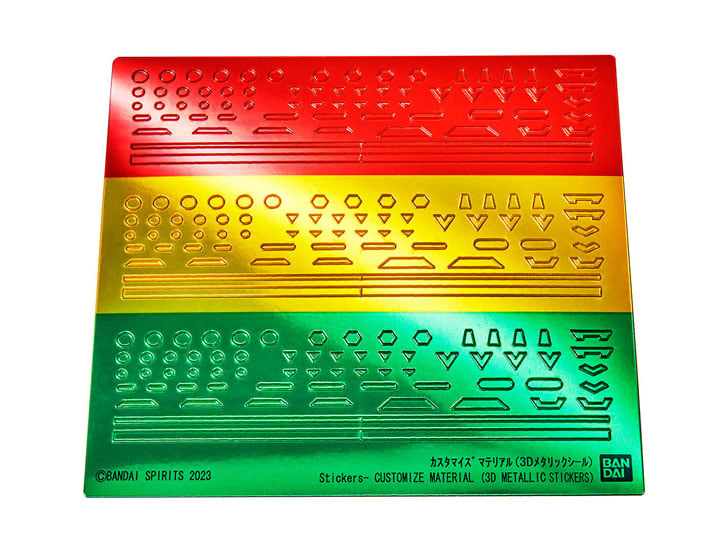 30 Minutes Missions Customize Material 3D Metallic Stickers 1/144 Scale Set Gallery Image 1