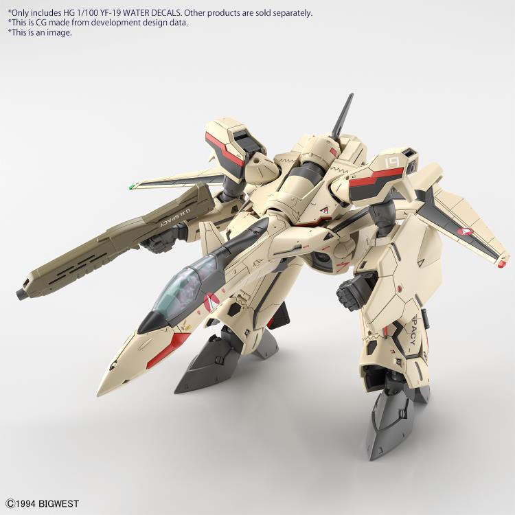 Macross Plus HG YF-19 Isamu Daison Machine 1/100 Scale Water Decal Sheet Gallery Image 5