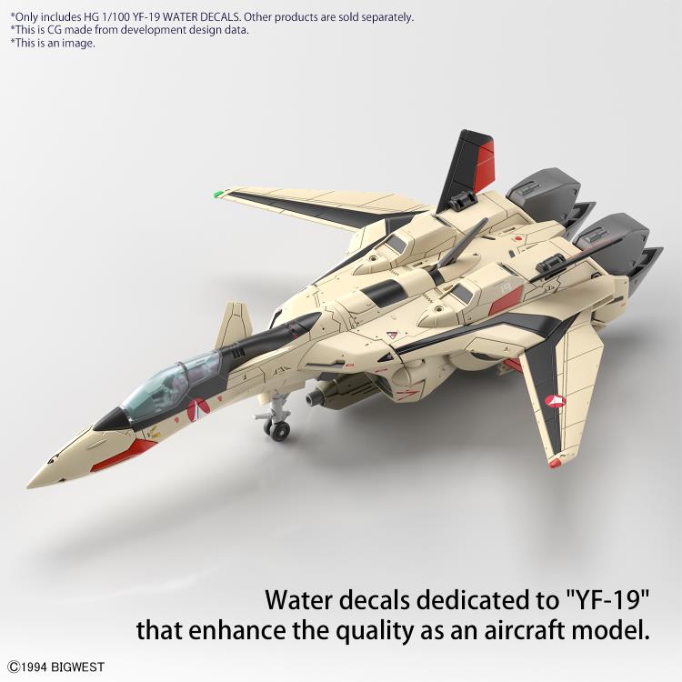 Macross Plus HG YF-19 Isamu Daison Machine 1/100 Scale Water Decal Sheet Gallery Image 3
