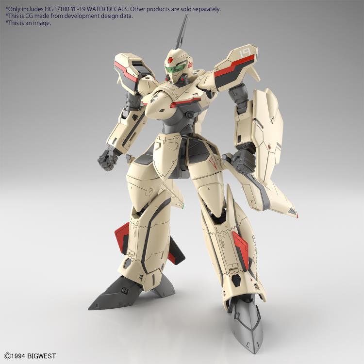 Macross Plus HG YF-19 Isamu Daison Machine 1/100 Scale Water Decal Sheet Gallery Image 4