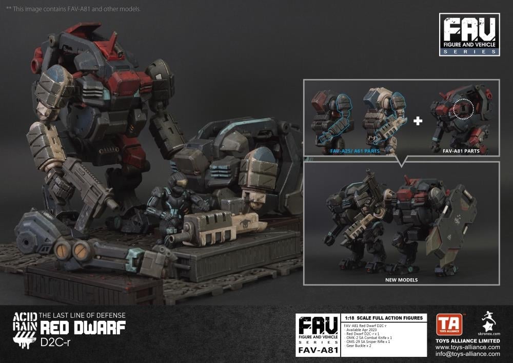 Acid Rain FAV-A81 Red Dwarf D2C-r Action Figure