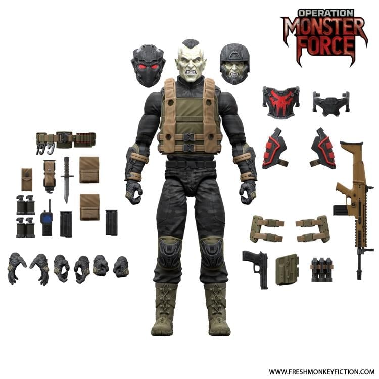Operation: Monster Force Season 01 Delta Red Nocturnal Operations Trooper 1/12 Scale Action Figure Gallery Image 10