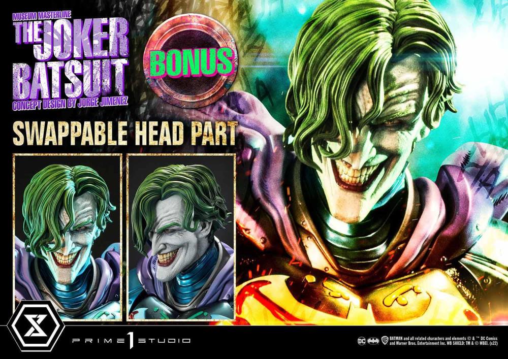 Batman Museum Masterline The Joker Batsuit (Jorge Jimenez Concept) 1/3 Scale Statue (With Bonus) Gallery Image 29