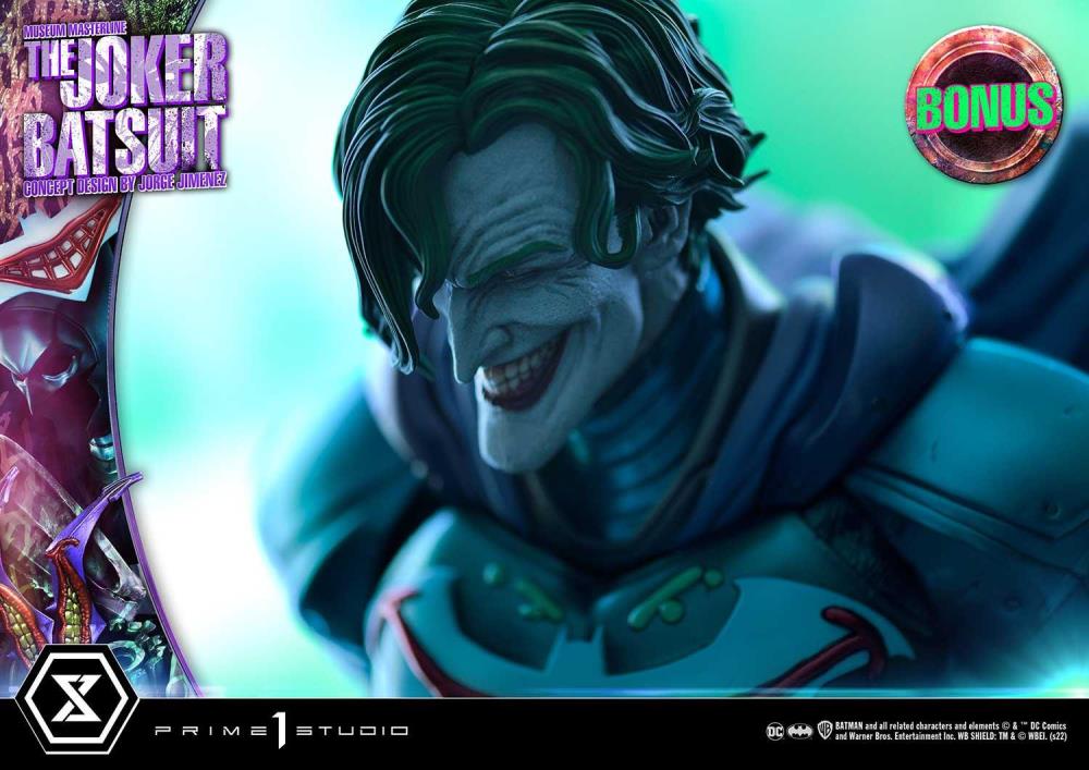 Batman Museum Masterline The Joker Batsuit (Jorge Jimenez Concept) 1/3 Scale Statue (With Bonus) Gallery Image 28