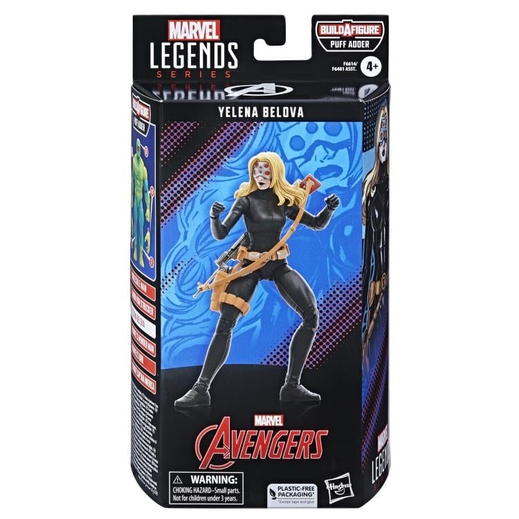 The Avengers (Classic Comic) Marvel Legends Yelena Belova Black Widow Action Figure (Puff Adder BAF) Gallery Image 5