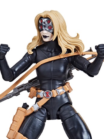 The Avengers (Classic Comic) Marvel Legends Yelena Belova Black Widow Action Figure (Puff Adder BAF) Gallery Image 2
