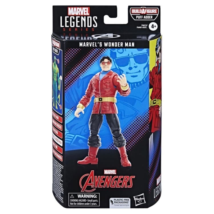 The Avengers (Classic Comic) Marvel Legends Wonder Man Action Figure (Puff Adder BAF) Gallery Image 5