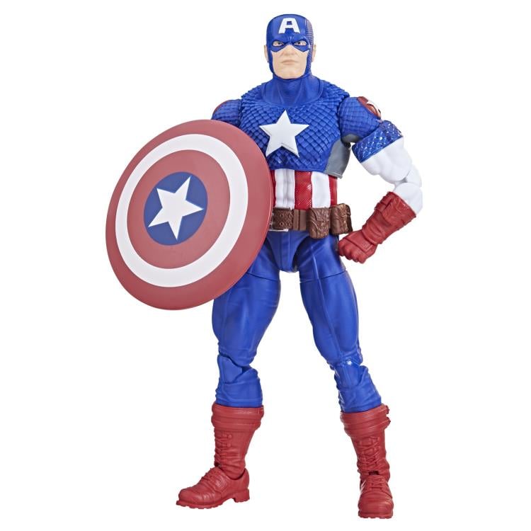 The Avengers (Classic Comic) Marvel Legends Ultimate Captain America Action Figure (Puff Adder BAF) Gallery Image 3