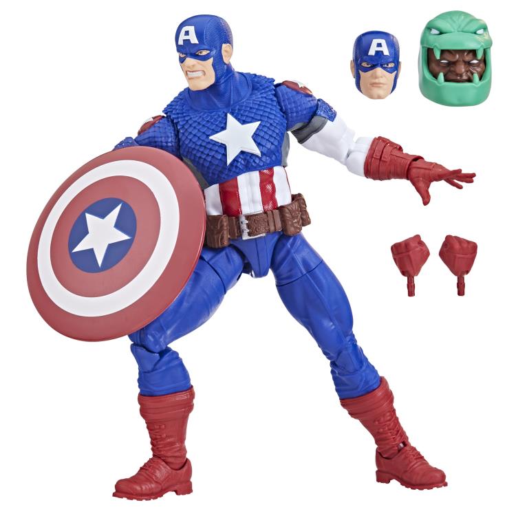 The Avengers (Classic Comic) Marvel Legends Ultimate Captain America Action Figure (Puff Adder BAF) Gallery Image 4